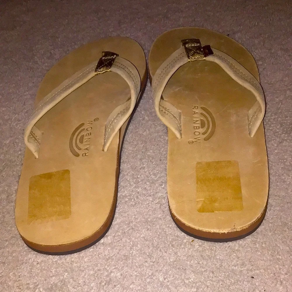 Rainbow Tan Flip Flops Sandals_2